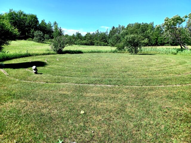 Labyrinth at Meadow Path Healing Arts & Yoga Center, encouraging mindful walking and reflection